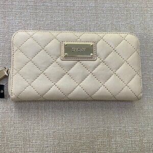 DKNY Quilted Zip Leather Wallet, NWT